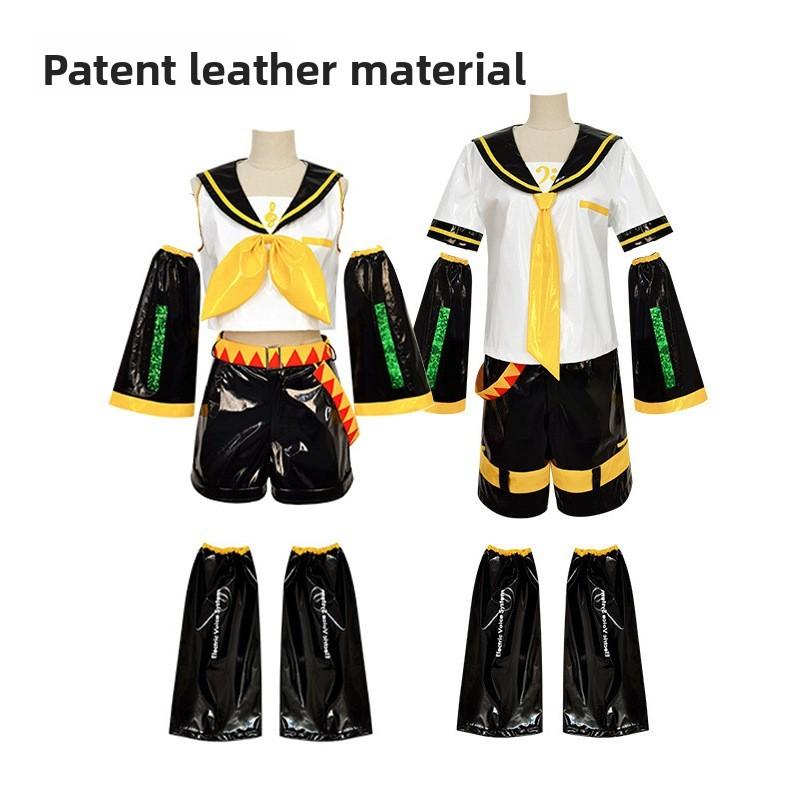 Vocaloid Kagamine Twins Cosplay Costume Set With Printed Jacket For Anime Fans