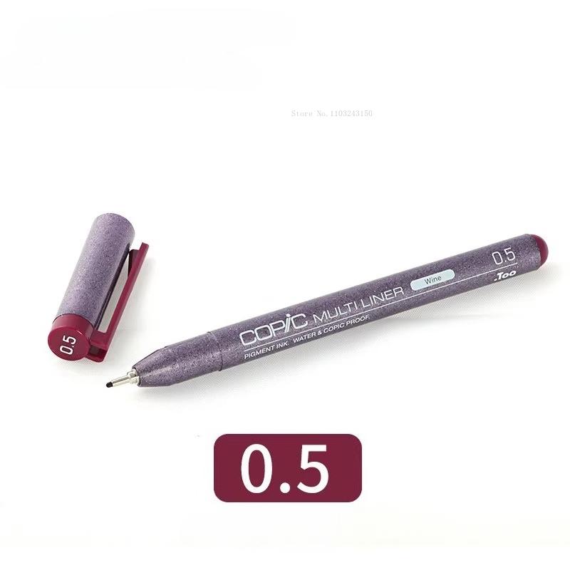 Japanese Colored Hook Line Pen Waterproof Art Supplies Anime Architectural Design Ink Tube Drawing Pen Watercolor Outline Marker