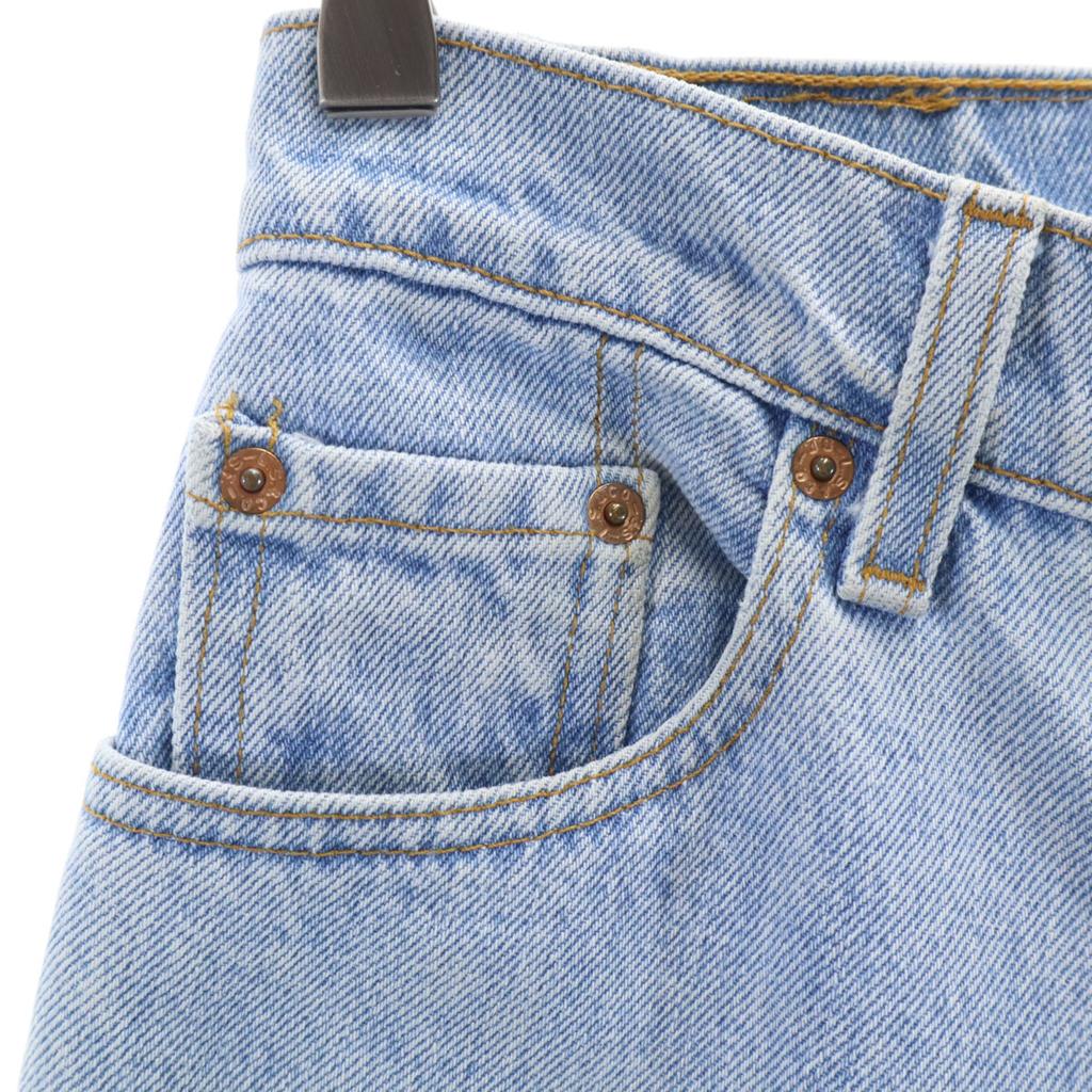 Levi's 90s 550 USA Made Old Tapered Denim Pants 7/M Ice Blue Jeans Kid's Used