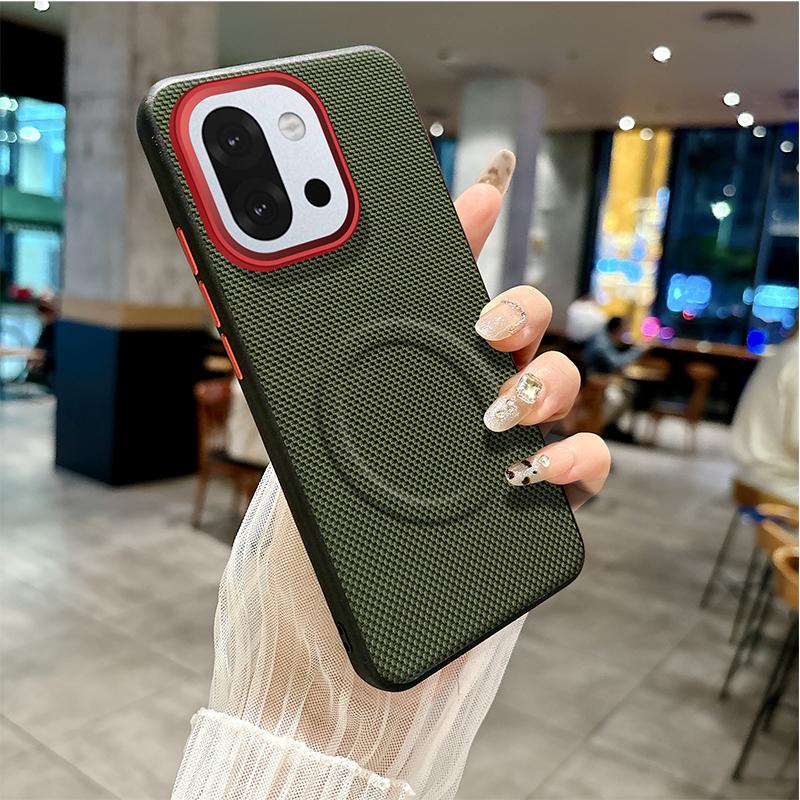 

For OnePlus 13 13S 1+ 13 13S 13T Case Magsafe Metal Alloy Camera Protection Independent Buttons Vegan Leather Case Cover Artificial leather&OnePlus 13T