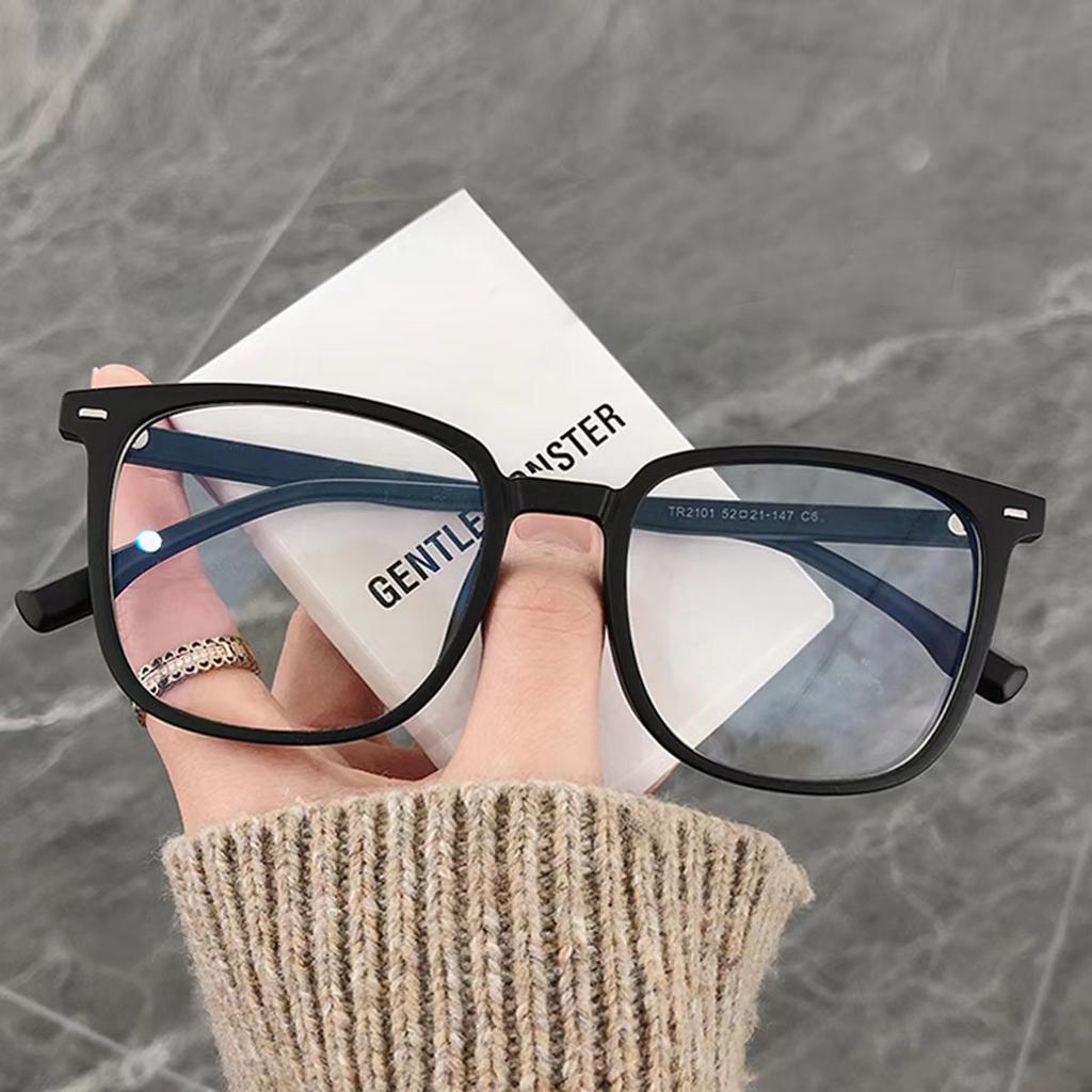 1Pcs Vintage Square Frame Computer Glasses Women Men Anti Blue Eyewear  Simple Design Flat Mirror eyewear