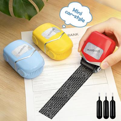 Compact Roller Stamp: Light-Sensitive, Anti-Counterfeit, Identity Protection Tool for Secure Cross-Border Use