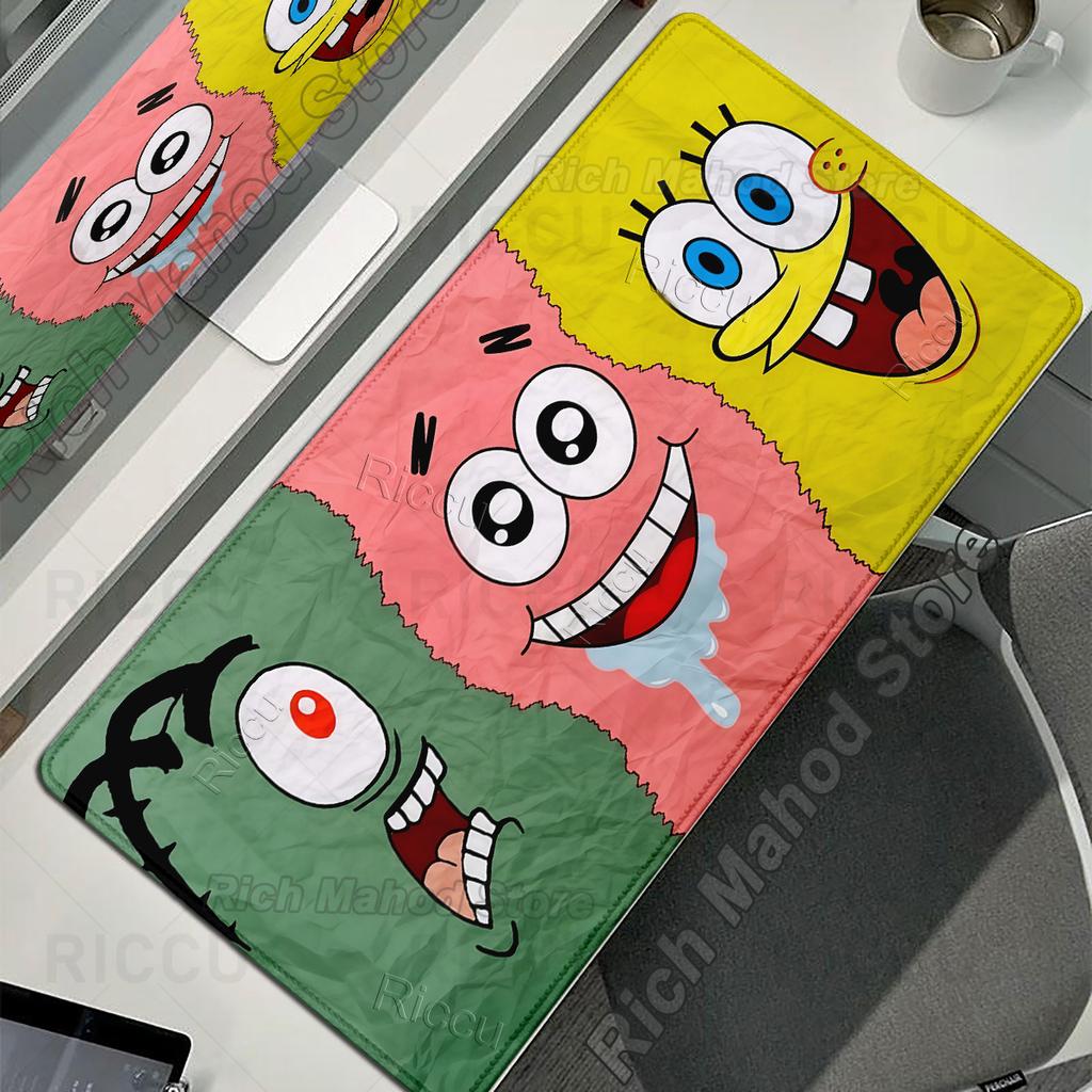 Large Size SpongeBob SquarePants Patrick Star Pattern Mouse Pads PC Computer Keyboard Table Carpet Anti-slip Rubber HD Desk Mats