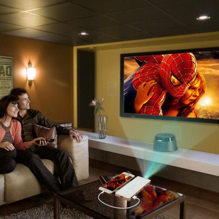 P8S Smart Mini Projector 2MP Pixel White Home Multimedia Projectorsbuy