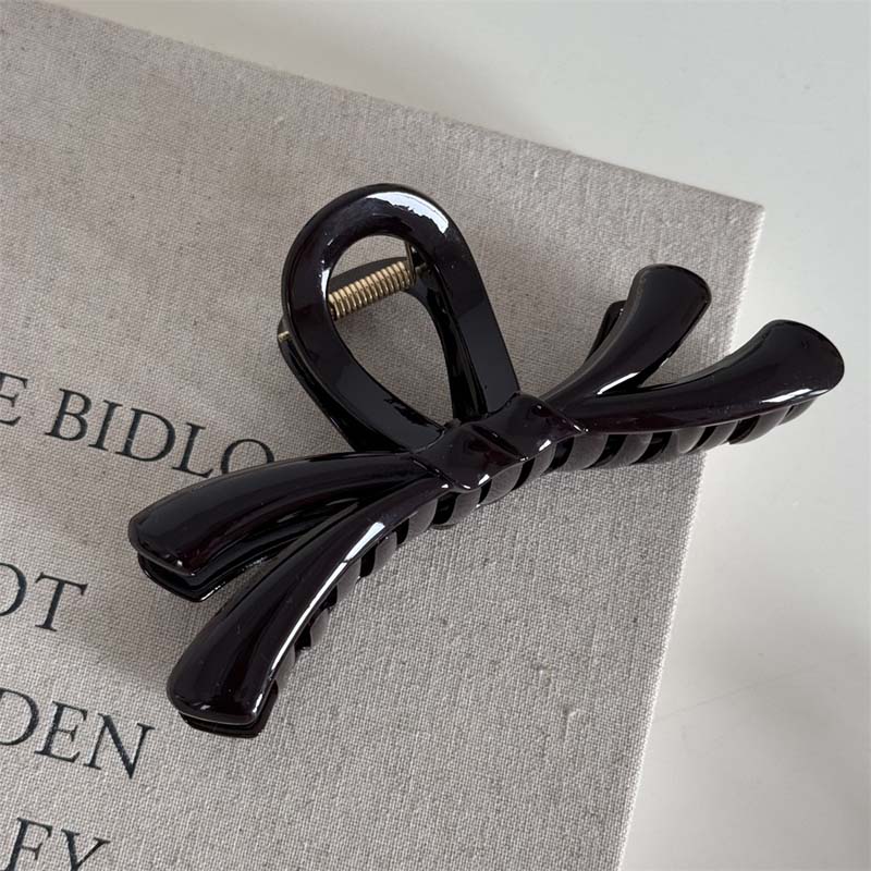 Korean Candy Color Cross Bow Hair Claw For Women Girls Sweet Acrylic Large Shark Clip Ponytail Headdress Hair Accessories