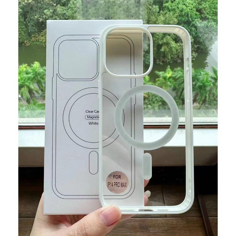 Applicable To Apple 14 Magnetic Phone Case IPhone 15 Pro Matte Color Transparent Acrylic Magsafe