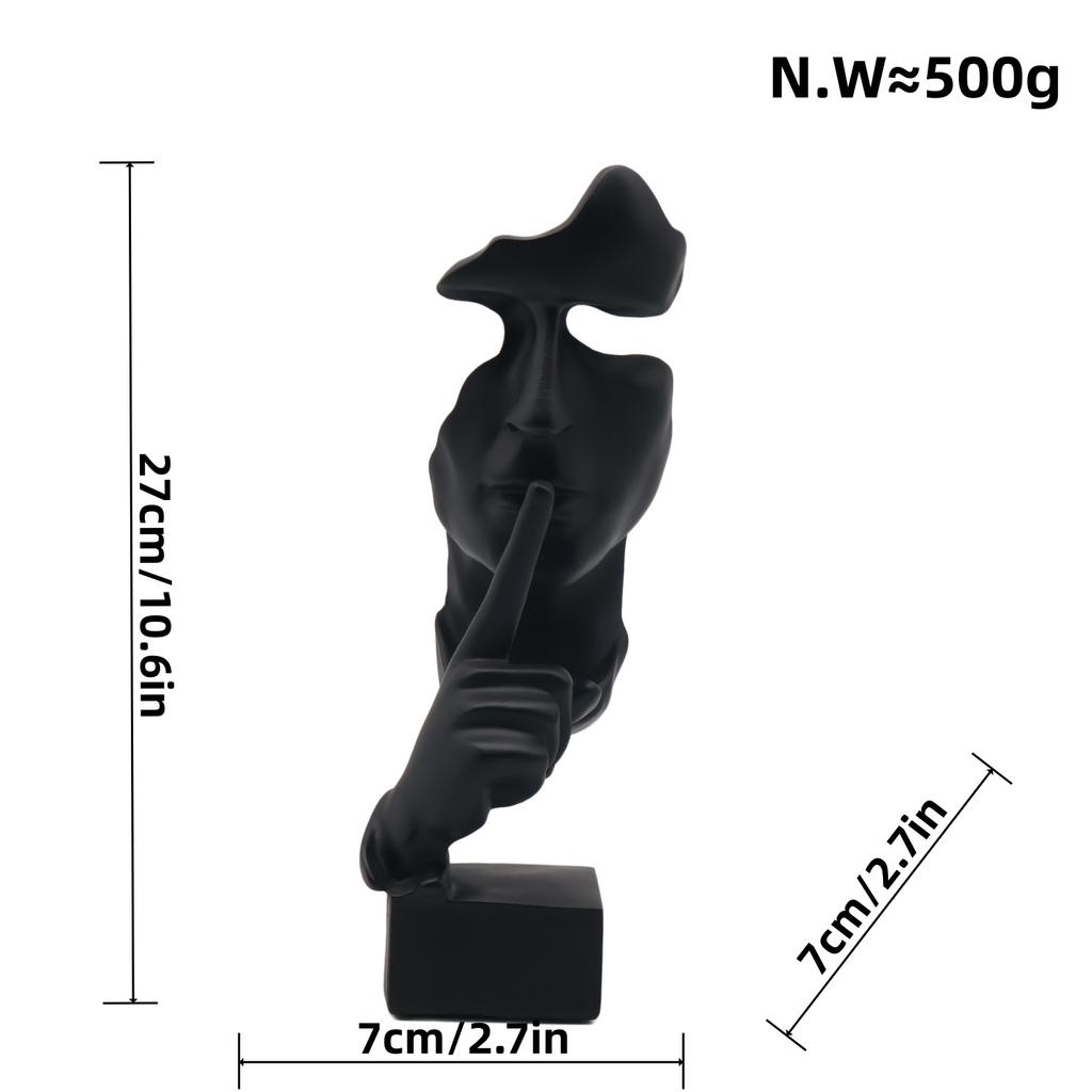 Silence Européen Est Une Figure Dorée Statue Abstraite Résine Artisanat Ornement Salon Bureau Décorations de Bureau Fournitures