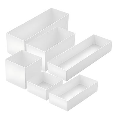 6 Stück Aufbewahrungsbox mit Fächern Praktische Box Besteckhalter Besteckschalen für Küchenschubladen Boxen Besteck-Organizer