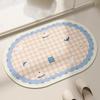 Bathroom Rug Absorbent Non-slip Floor Mat Diatomite Bath Toilet Area Foot Mats Pink Plaid Home Decor Quick Drying Carpet