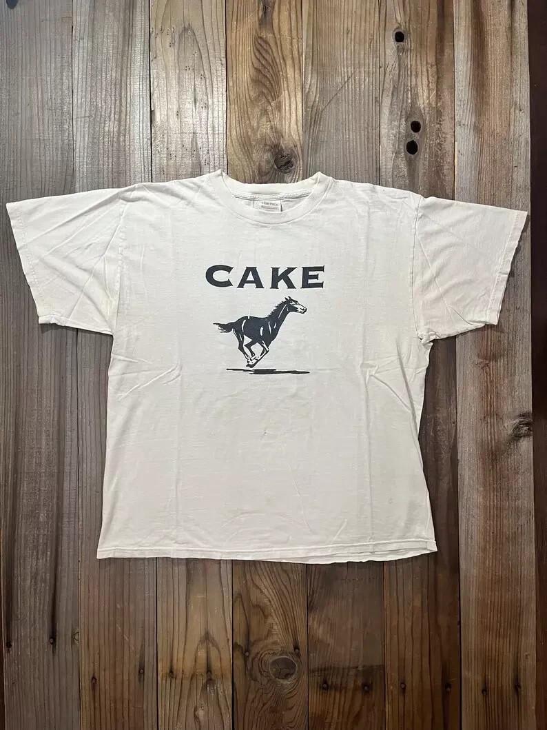 

1990 s Cake Band Horse T-Shirt Tops tees Men s Women s Cotton Full Size Unisex S-4XL M