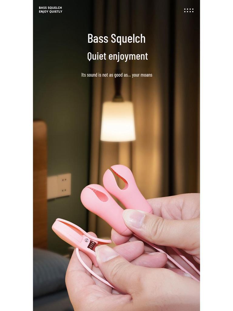 Mannomile 3-Point Nipple Clamps Vibrating Clitoral Masturbator for Women