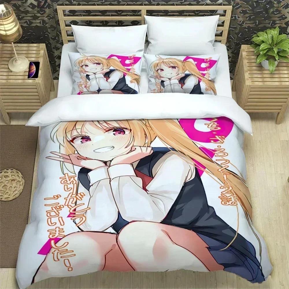 Comforter Anime Bocchi The Rock Kessoku Band Bedding Set Bed Set Comforter King Queen Size Boys Adult