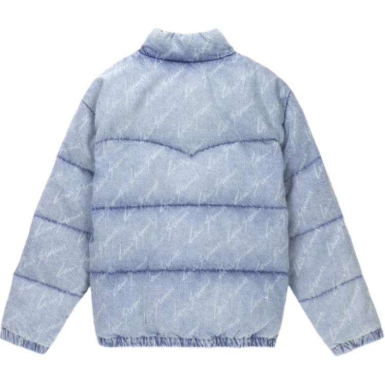 Levis Loose Simple Comfortable Stand Collar Down Jacket Men Outerwear Denim-Blue 0017Q-0000