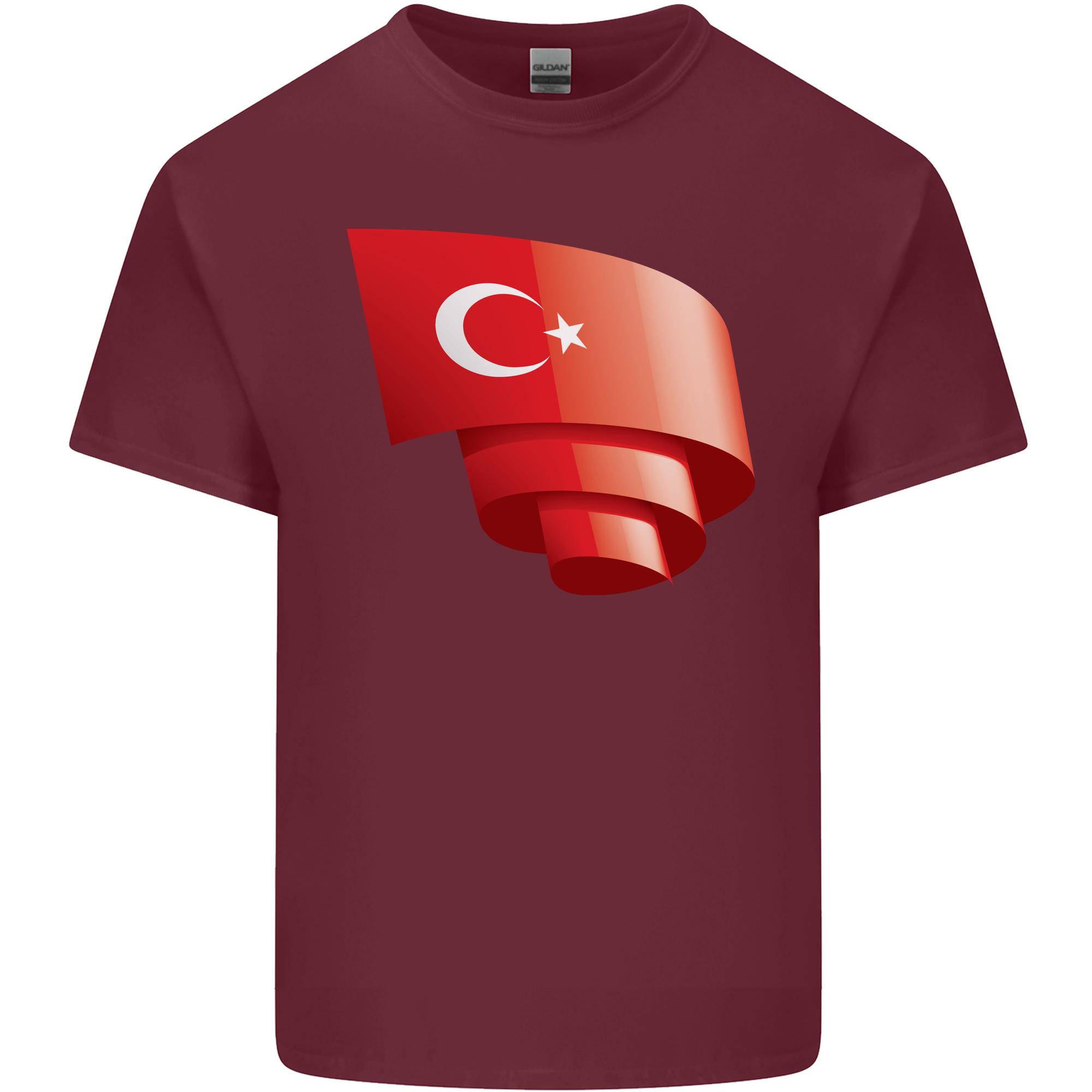 Curled Turkey Flag Turkish Day Football Unisexs Light Cotton TShirt S
