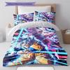 Juego de Ropa de Cama con Estampado de Dibujos Animados Colcha Funda de Colcha Funda de Almohada Decoración del Hogar Regalo de Cumpleaños (1 * funda nórdica + 2 * fundas de almohada, sin núcleo)