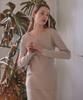 38 Come On Common Wide Rib Slit Long Sleeve (Beige)