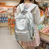 Schoolbag Japanese Ins Casual Plaid School Bag Female Junior High School High School Student Versatile Cute College Backpack Travel Backpack
