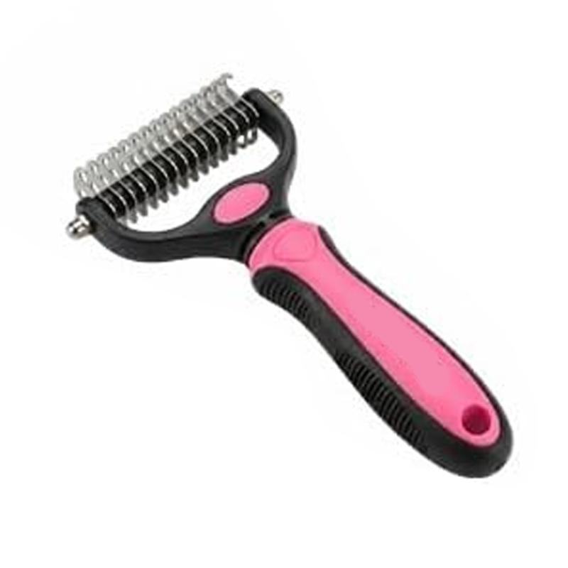 Massage Feature Pet Grooming Tool Deshedding Brush for Dog Cats Double Side Design Hair Remover Comfort Experience Knot Remover