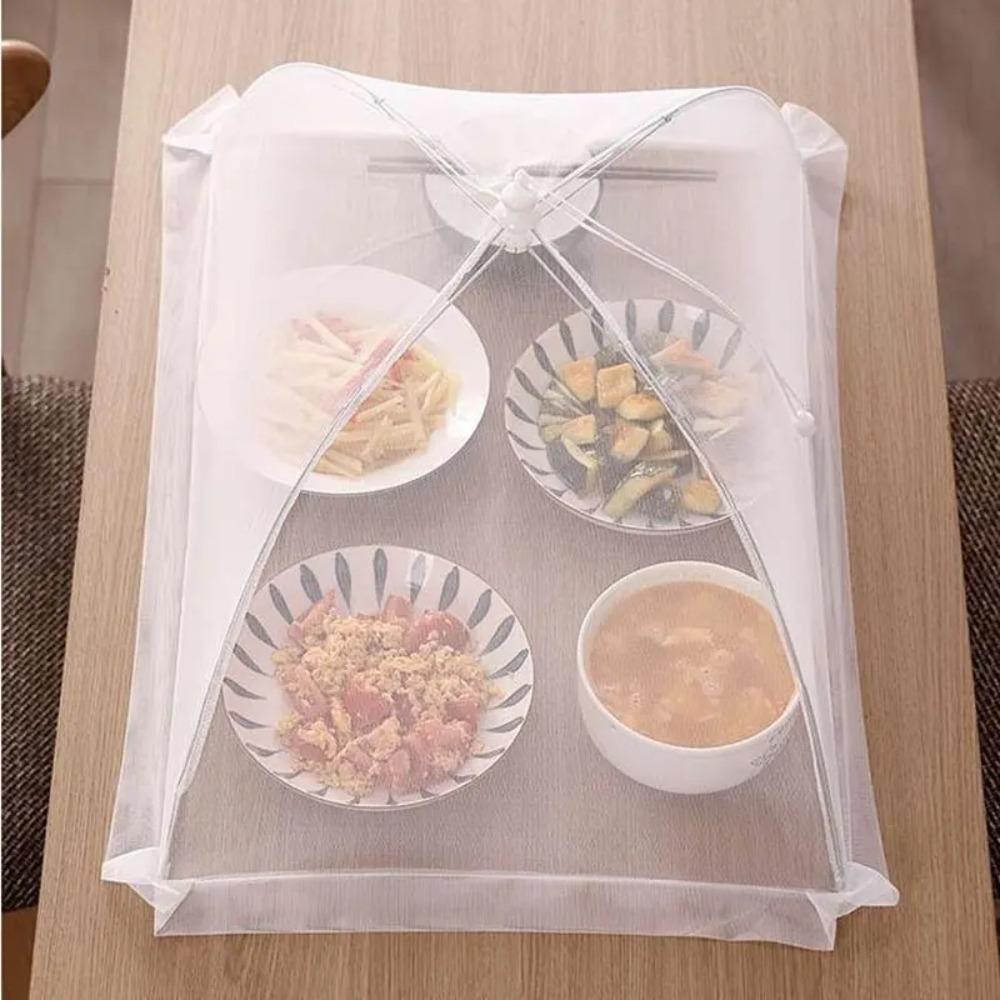 Cubierta de malla para alimentos, plegable, lavable, cubierta para mesas, a prueba de insectos, cubiertas protectoras para platos, accesorios de almacenamiento hogareño de cocina