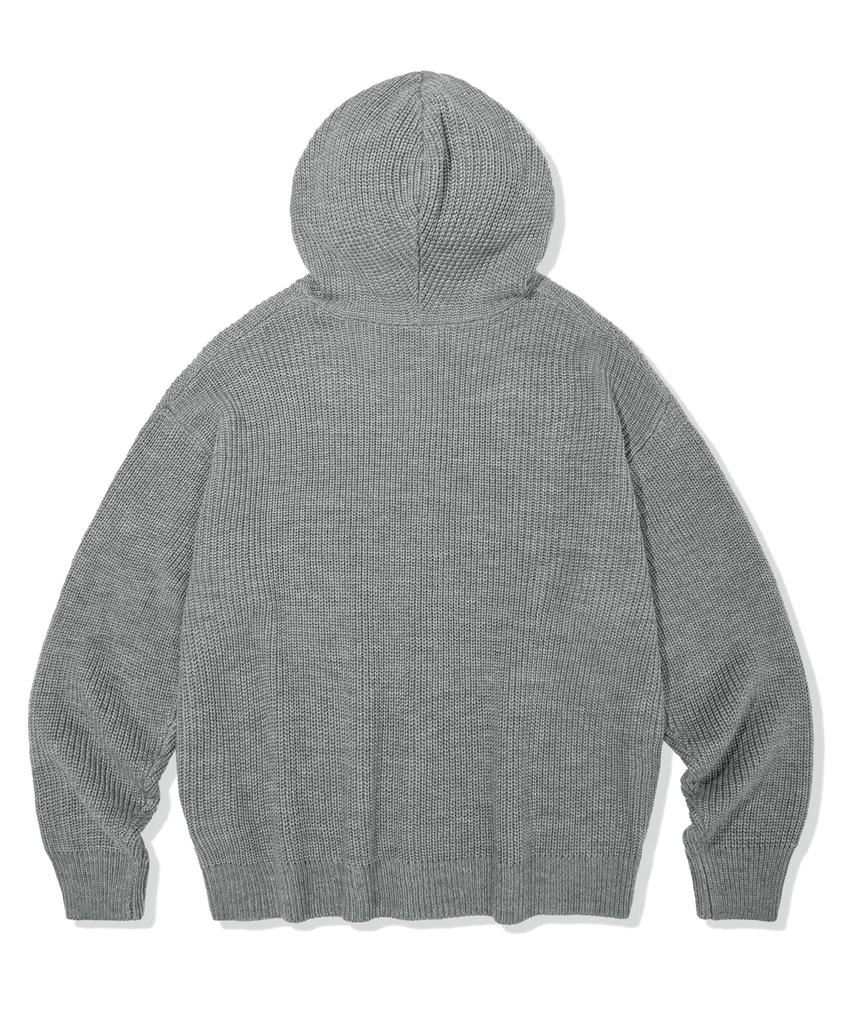 FILLUMINATE Felpa con cappuccio in maglia attutita con zip Grigio