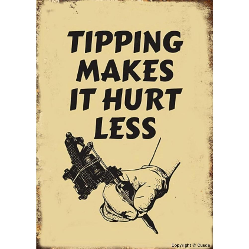 

Cusde Metal Tattoo Wall Art Sign, 8 x 12 inches, Vintage Art Deco Decorative Signage 20x30cm（7.8x11.8inch）