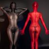 Sexy olej lesklé celotělové Zentai body pro ženy SM upnuté kombinézy Erotické spodní prádlo Sex porno Kostýmy na hraní rolí