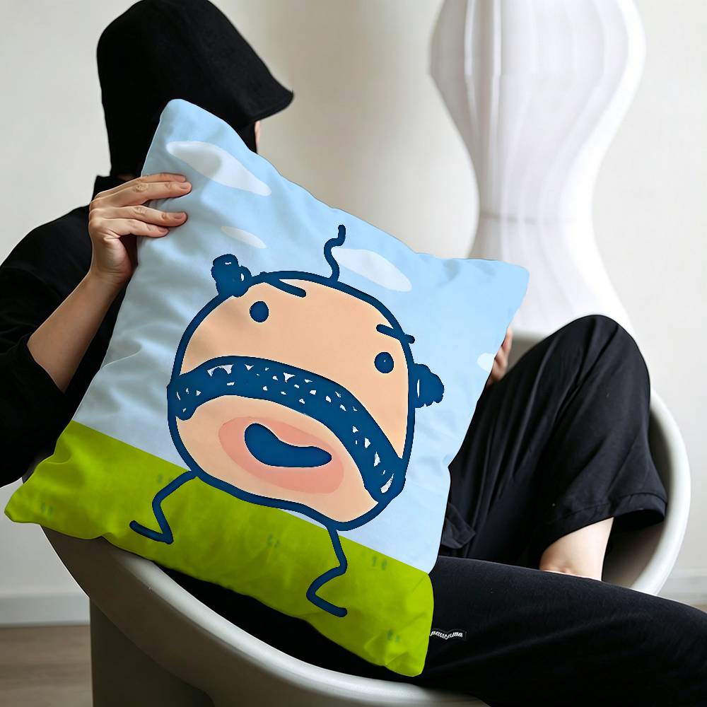 Pixel funny cartoon game art O-Oyajitchi Maple Design Cushion Cover Happy Autumn Harvest decor Holiday Decorati Pillow Cover