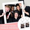 10Pc Acrylic Photo Frame Keychain Clear Picture Insert Blank Keyrings For Double-Sided Photos Diy Supplies