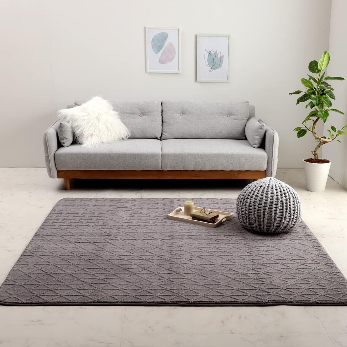 

Ковер Ikehiko Corporation, квадратный, Limari Grey, 185 x 185 см, ручная стирка, жаккардовое плетение, геометрический узор, подушка, подходит для круглогодичного использования, прибл.