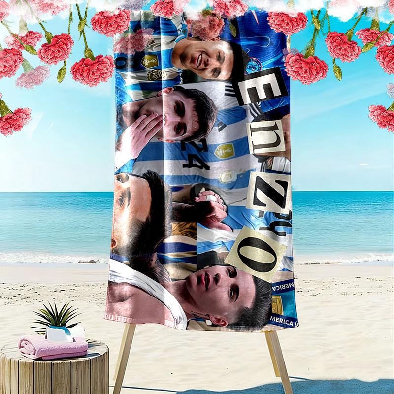 Enzo Art Print Beach Towel, Large Soft Quick Dry Towel for Beach Camping Swimming