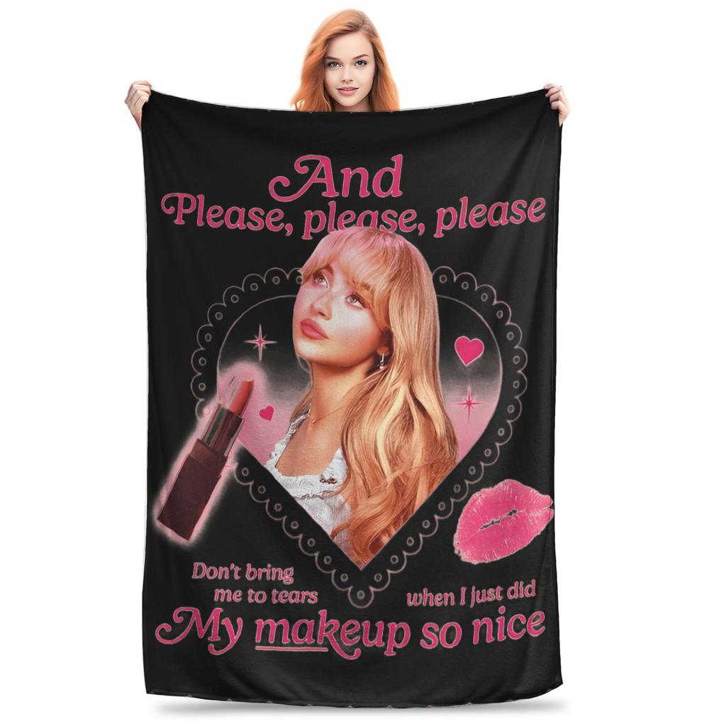 Sabrina Caprenter Plush Blanket Boys Flannel Bedding Throws For Couch Chair Sofa Bed Warm Soft Customized Quality Bedspread