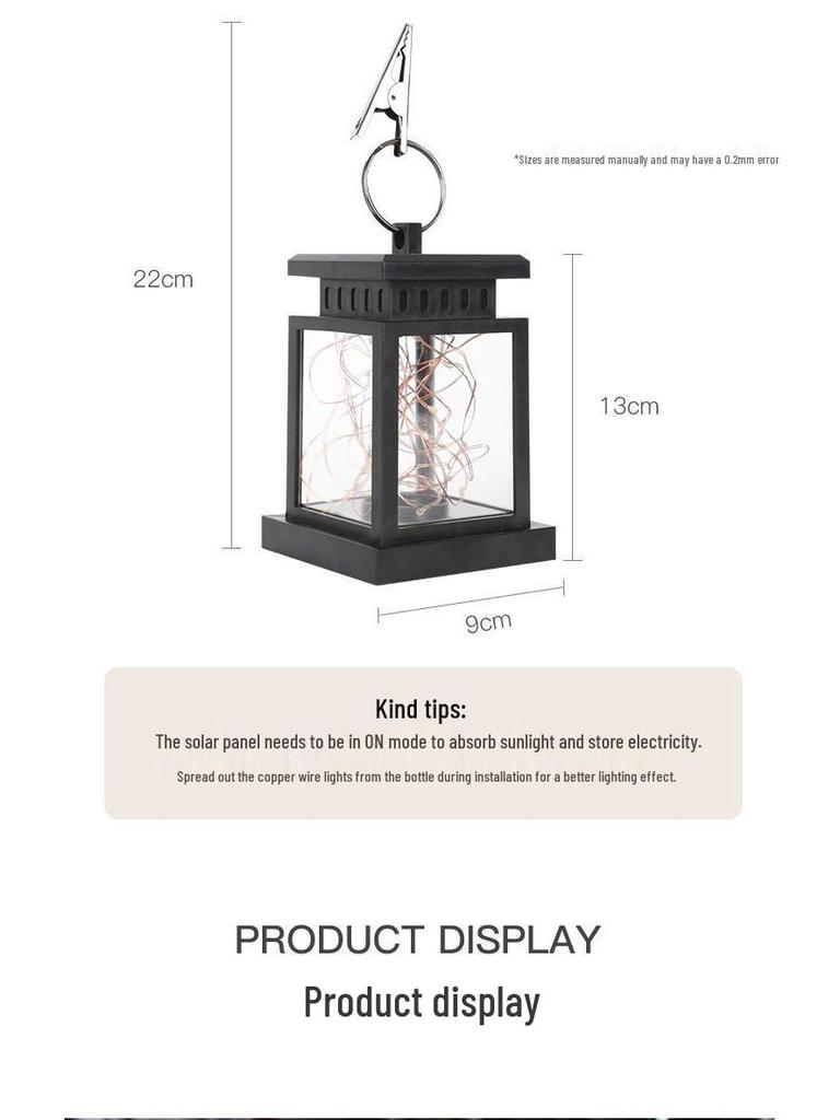 Waterproof Solar Hanging Garden Lights: Balcony Decoration & Outdoor Night Candle Lamps