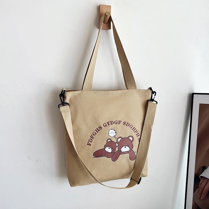 

Полотняна сумка великої місткості 2024 новий шкільний сезон Сумка для репетиторів Корейська версія маленька свіжа сумка модна сумка через плече хакі