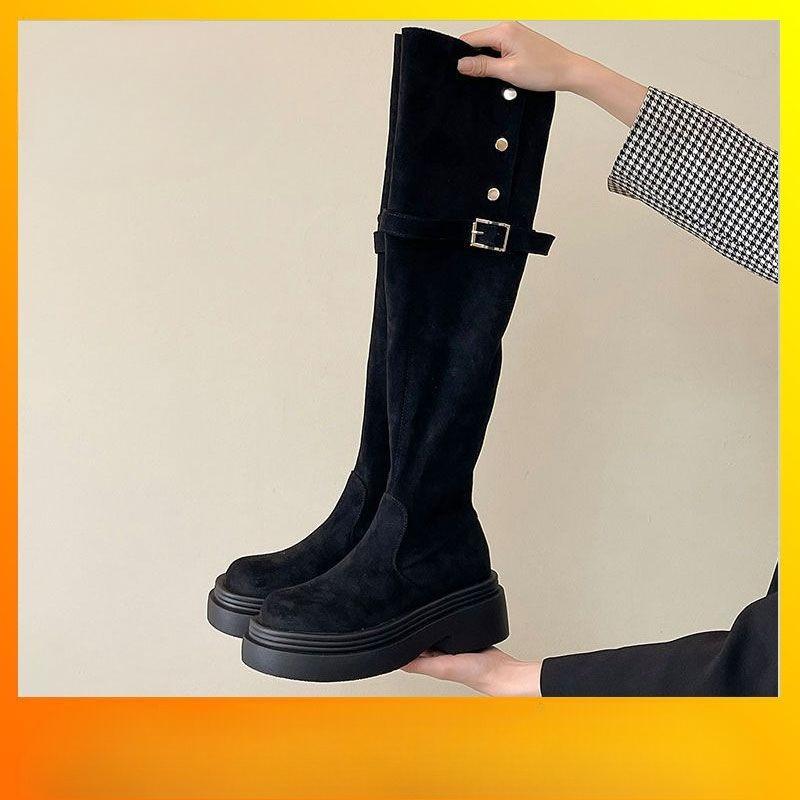 

New Style of Thick-soled Boots and Women s Shoes with Long Heels and Thick Heels 35