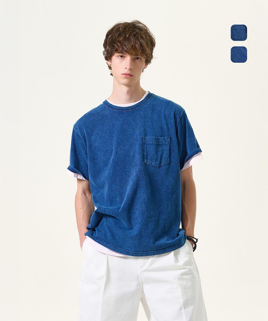 Guson Indigo-Dyed Short-Sleeve T-Shirt Collection