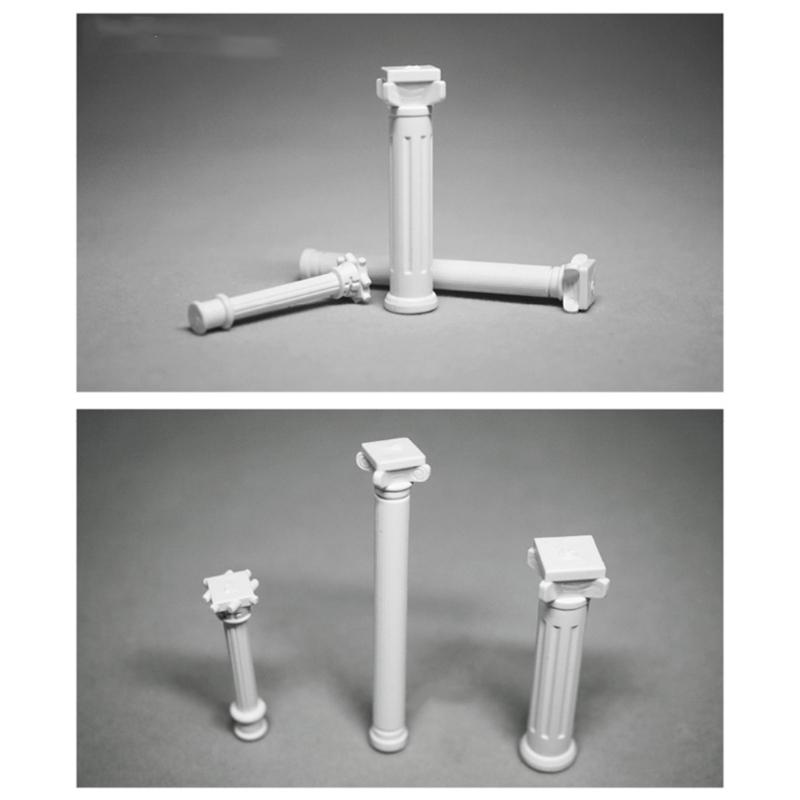 6Pcs Mini Roman Pillar Plastic Greek Roman Column Roman Priest Cloths Myth DIY Sand Table Scene Accessories Home Decors