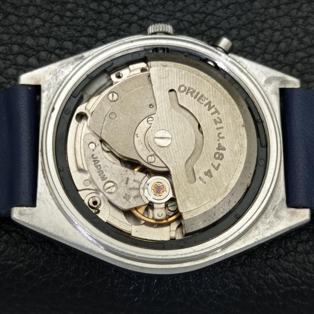 VINTAGE ORIENT AUTOMATIC 48741 JAPAN MENS BLUE COLOR DIAL WATCH a700637-5 R204-a700637