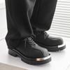 Sapatos Oxford Masculinos de Couro com Plataforma Cadarço Solado Grosso para Sapatos Sociais Masculinos Sapatos Casuais Masculinos Sapatos de Negócios Masculinos Novos Sapatos Casuais Masculinos