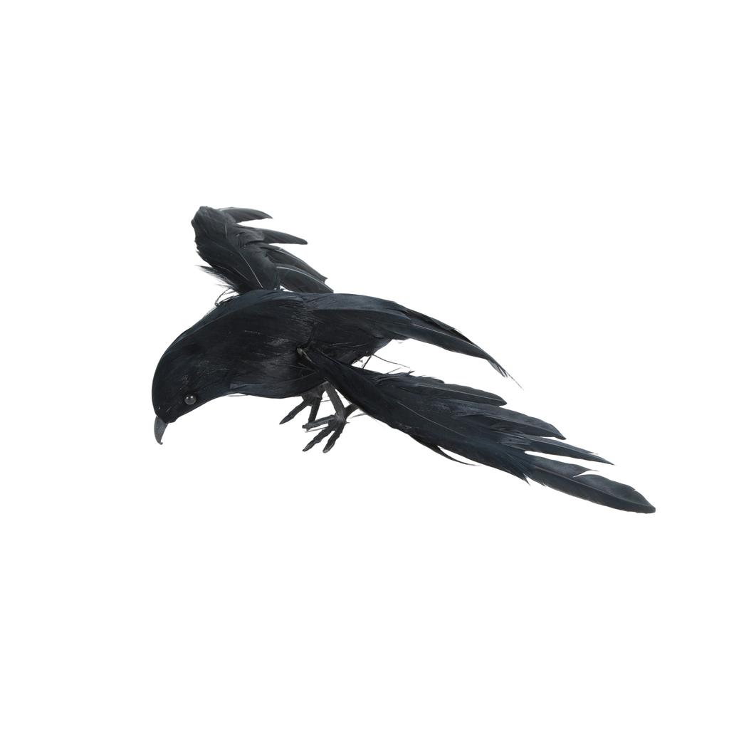 Halloween Tabletop Decoration - Realistic Black Figurine for Holiday Decor