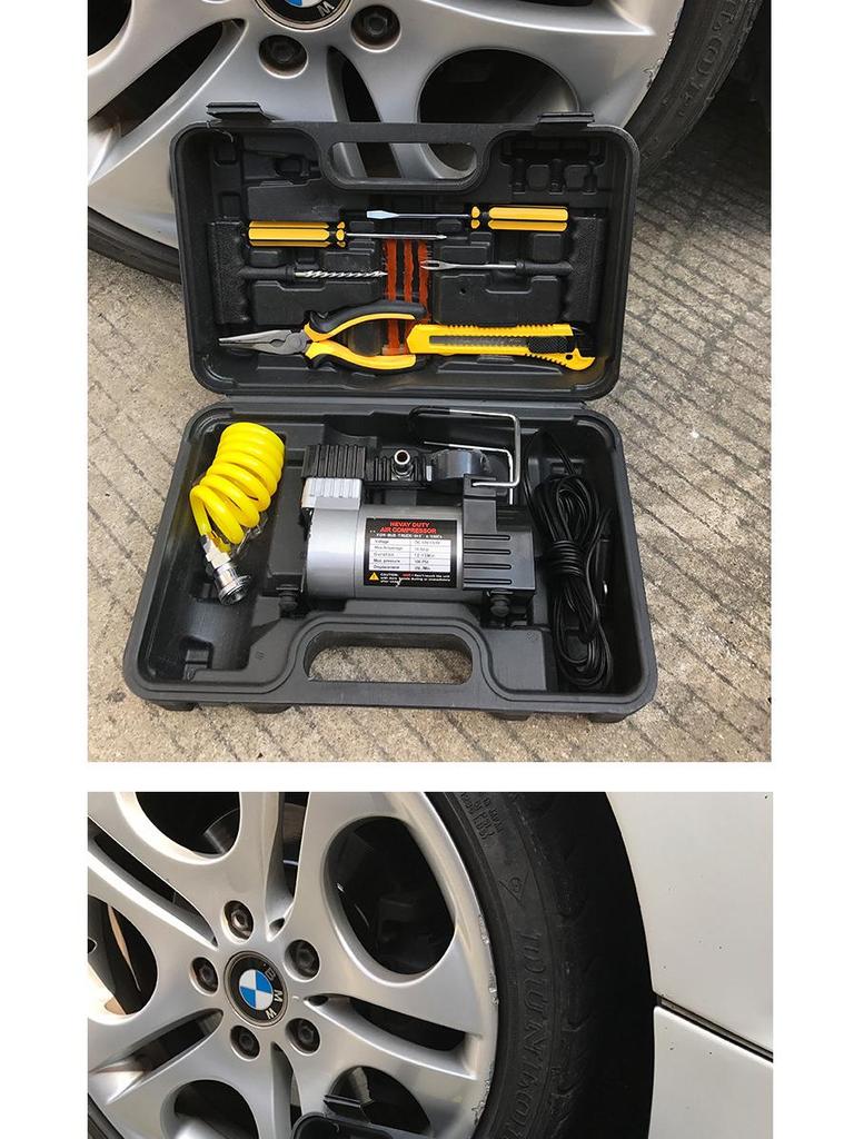 High-Power Portable 12V Car Air Pump with Fast Charging