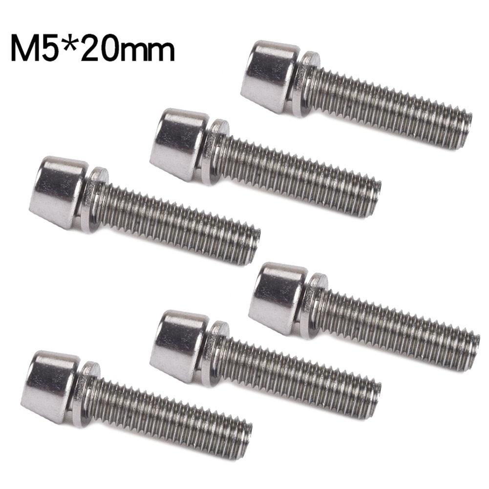 Parts Stem Bolts Repair Screws Spare 20mm 6pcs Cycle