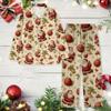 Ladies' Christmas Printed Long Sleeved Long Pants Casual Home Set