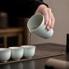 Ru Kiln Ceramic Tea Set with Gaiwan and 8 Teacups