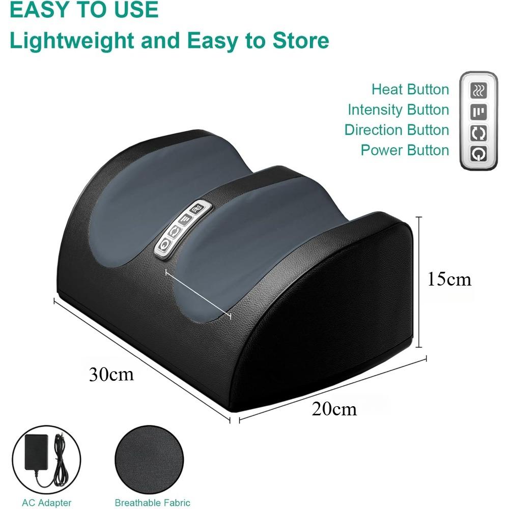 Foot Massager Machine with Heat, Foot and Calf Massager with Massage Roller, Pain Relief, Promotes Blood Circulation, Gifts for Women & Men