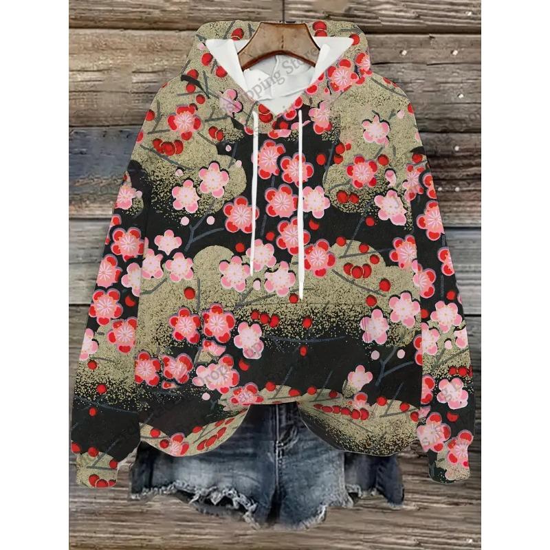 

Women Hoodies Dragonfly Floral 3d Print Hoodie Women Fashion Oversized Hoodie Sweatshirt Women Sweats Long Sleeve Hoodie Falls XL