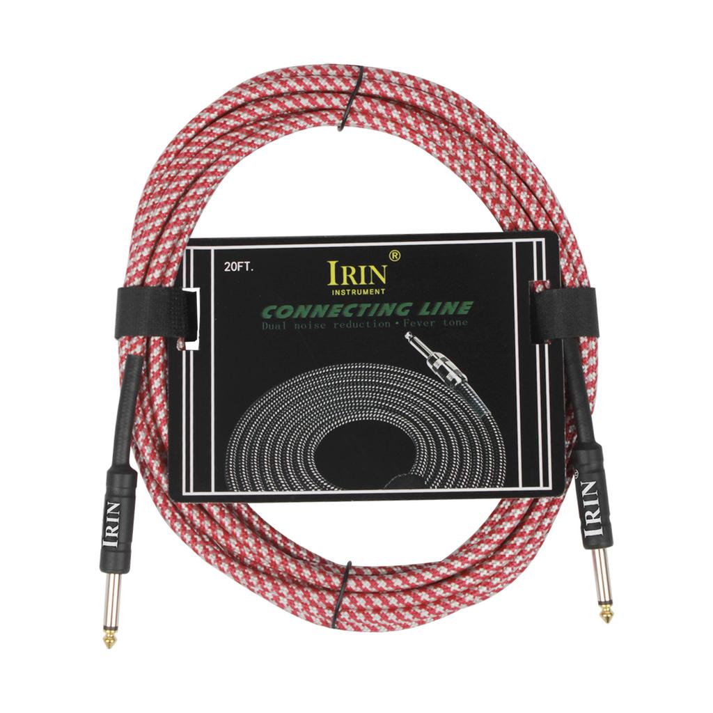 IRIN Guitar Cable Wire Cord Jack Line Amp Connection Cable 10/6/3M Audio Cable Noise Reduction Line Guitar Parts & Accessories