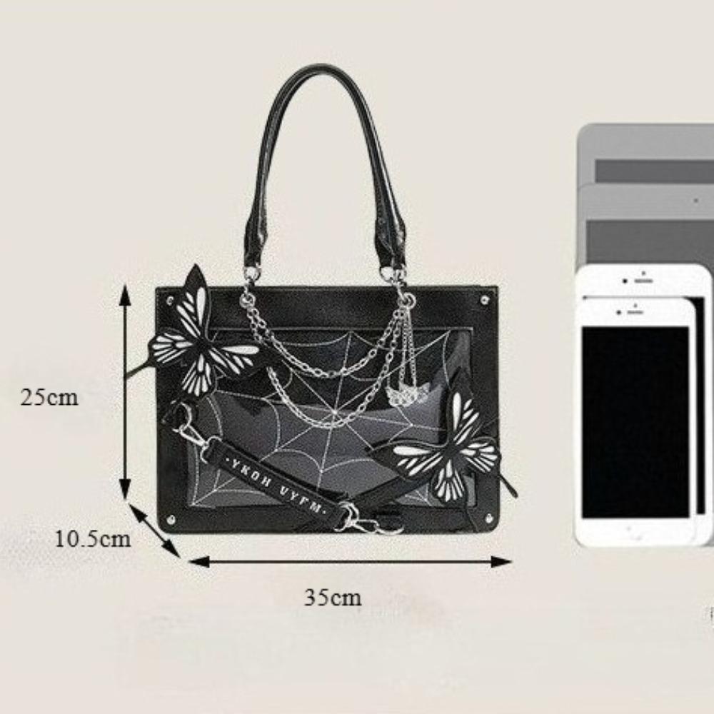 Dark style maze butterfly pain bag Toth girl holding the cross-body bag