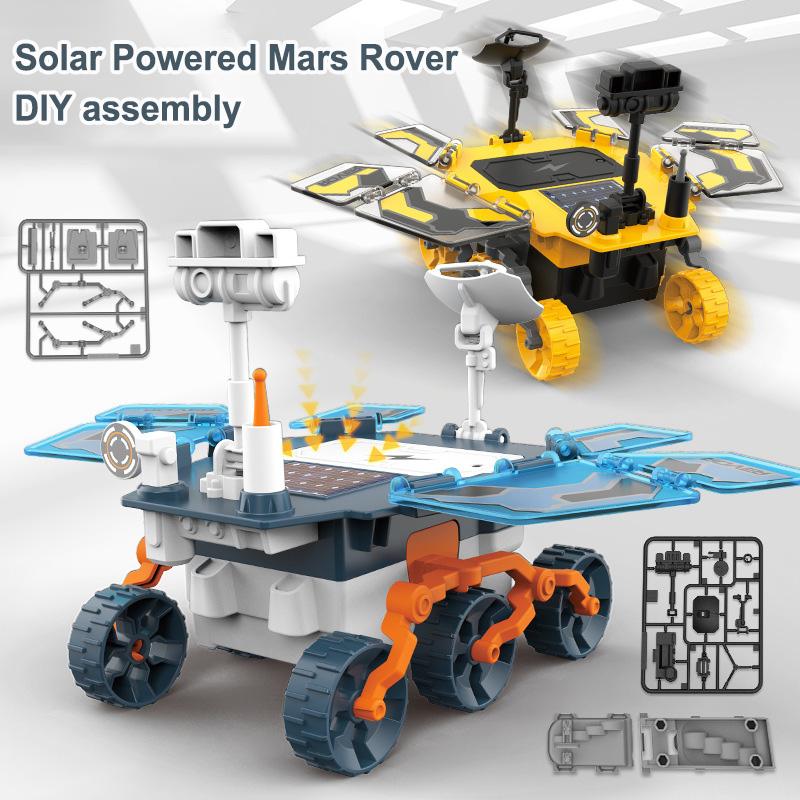 Dual Powered DIY Solar Powered Mars Rover Children's Educational Assembly Mars Rover SETM Science and Education Exploration Toys
