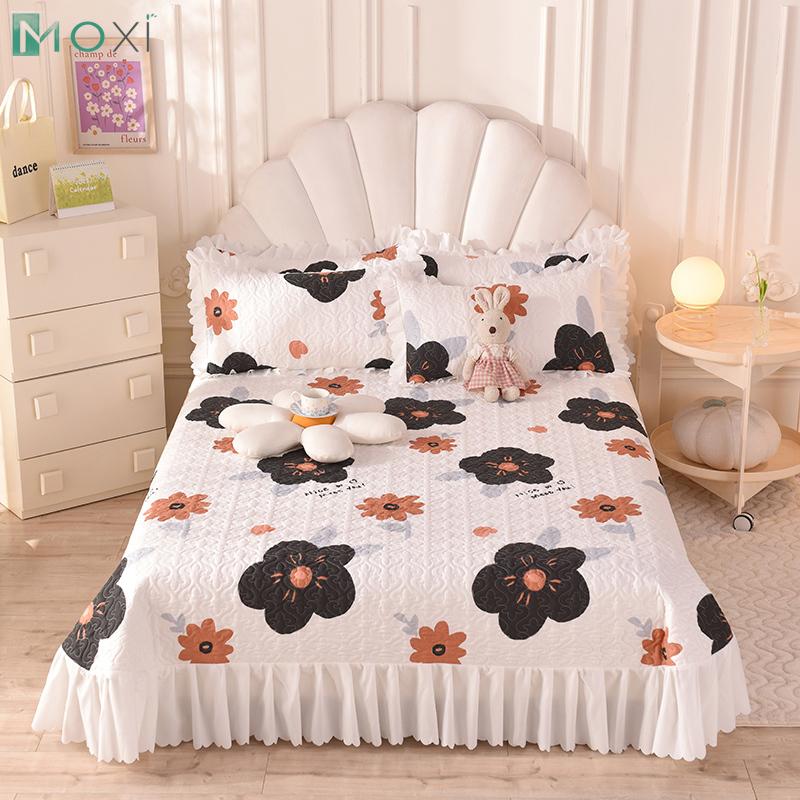 

Микрофибра Queen Size кружевная юбка для кровати нескользящий чехол для девочек покрывала двойные покрывала покрывало The Beds King Size Sheet 1Pc 180cmx245cm