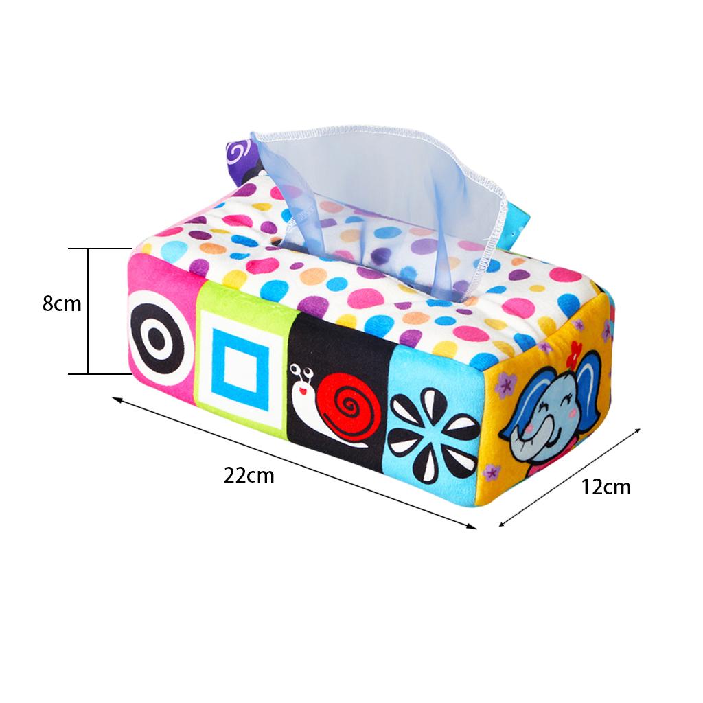 Baby Tissue Box Scarf Crinkle Tissues Play for Developmental Preschool Montessori toy